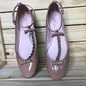 RED Valentino T-Strap Pink Flats